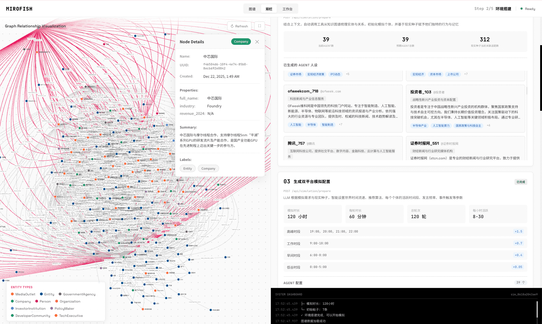 MiroFish interface screenshot