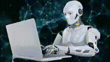Animated robot learning tasks with reinforcement feedback
